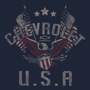 Chevrolet USA Patriotic Eagle T-Shirt - Navy Blue