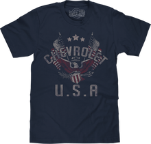 Load image into Gallery viewer, Chevrolet USA Patriotic Eagle T-Shirt - Navy Blue