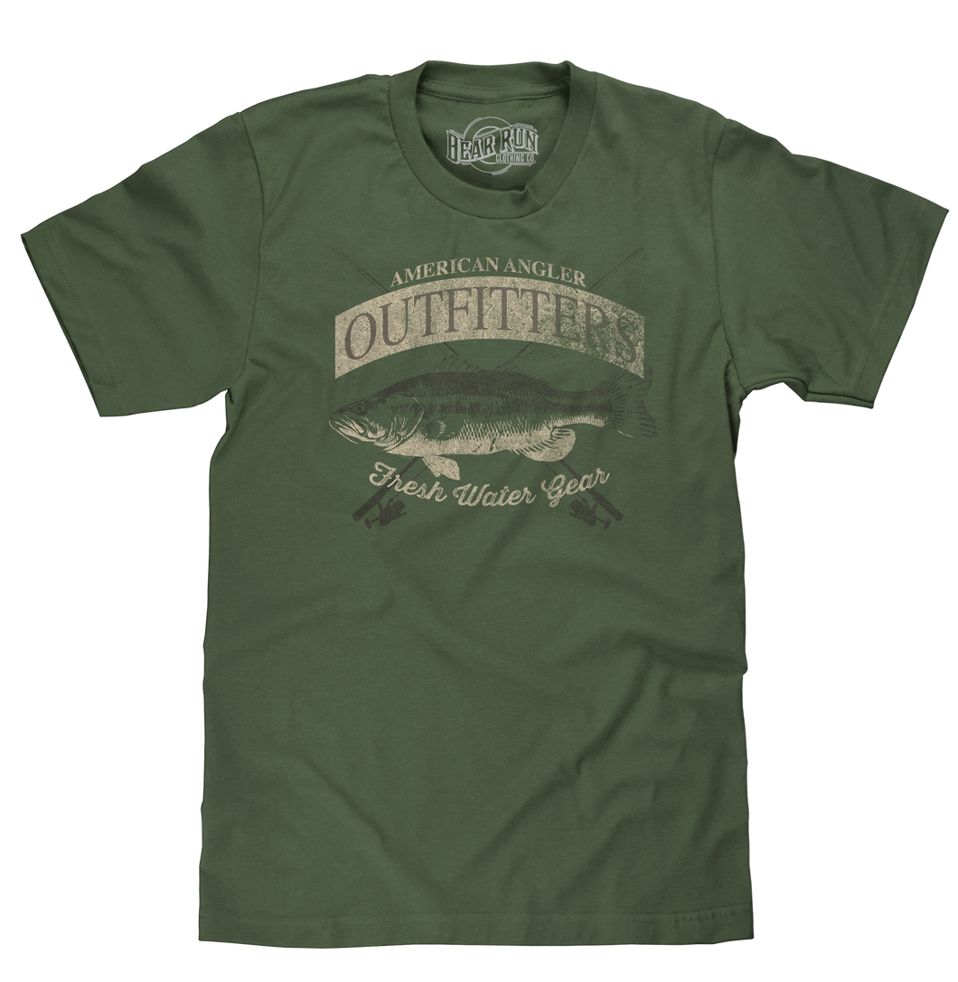 American Angler Outfitters Fresh Water Gear T-Shirt - Moss Green