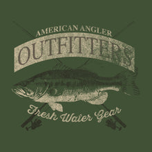 Load image into Gallery viewer, American Angler Outfitters Fresh Water Gear T-Shirt - Moss Green