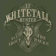 Load image into Gallery viewer, Whitetail Hunter All About The Racks T-Shirt - Moss Green