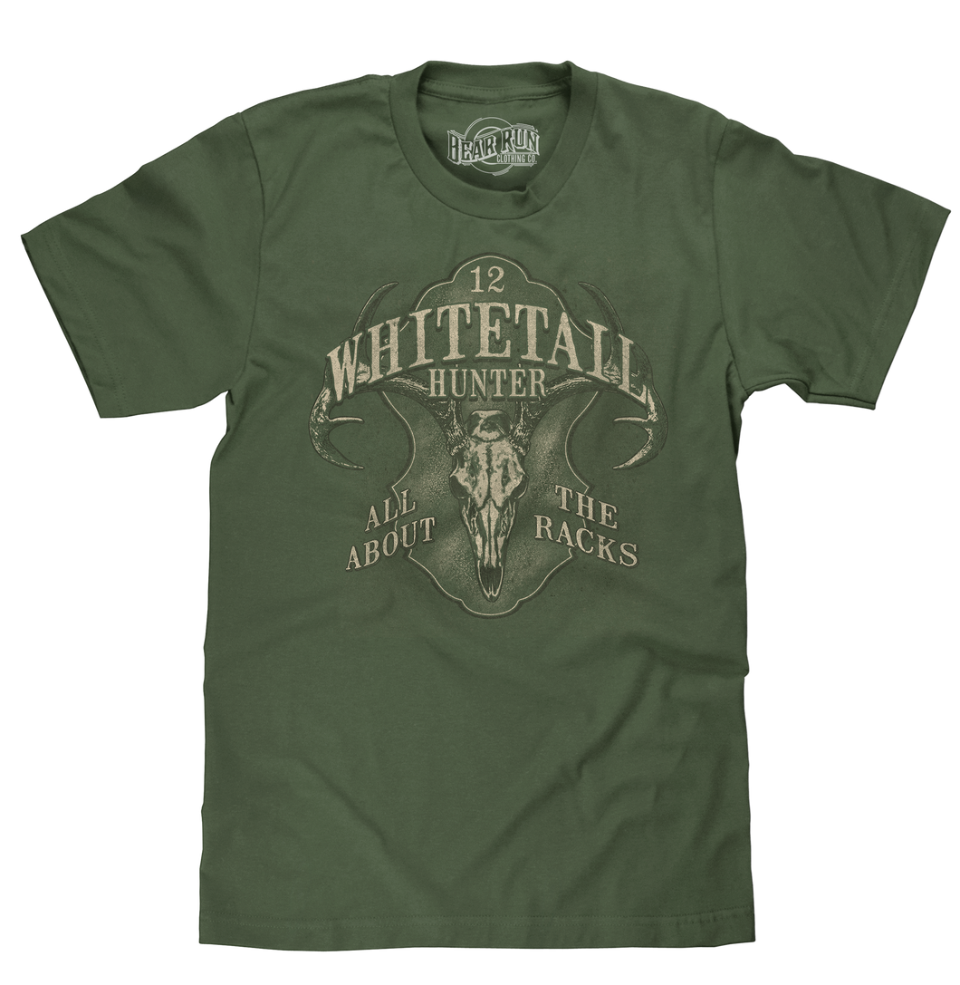 Whitetail Hunter All About The Racks T-Shirt - Moss Green